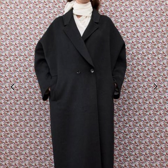 Zara Black Oversized Wool Coat. NWT. Size M-Large. - Picture 4 of 8